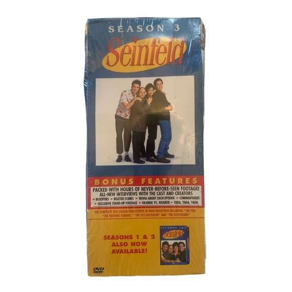 SEINFELD SEASON 3 DVD SET RARE LONGBOX, BRAND NEW FACTORY SEALED! - Picture 1 of 4